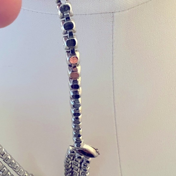 SALE!  3-Row Vintage Cubic Zirconia Choker set in stainless steel - Picture 4 of 5